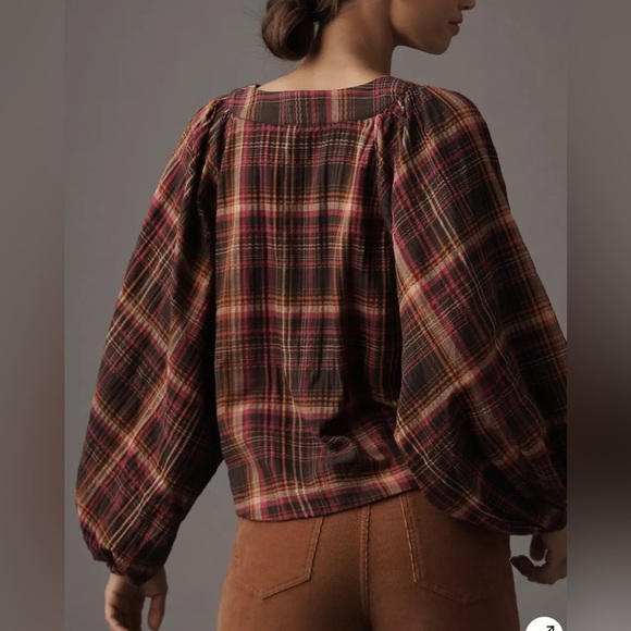 Anthropologie Long sleeve Lace up Dolman Top Size Small - Picture 2 of 13